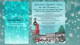PMA Holiday Market Days 2020 @ShopPrinceton