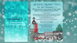 PMA Holiday Market Days 2020 @ShopPrinceton