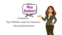 ESTIRINC Top 5 Mistakes made by Contractors