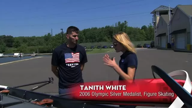 Tanith White Tries Rowing on 'USA Road To Rio' Lake Carnegie