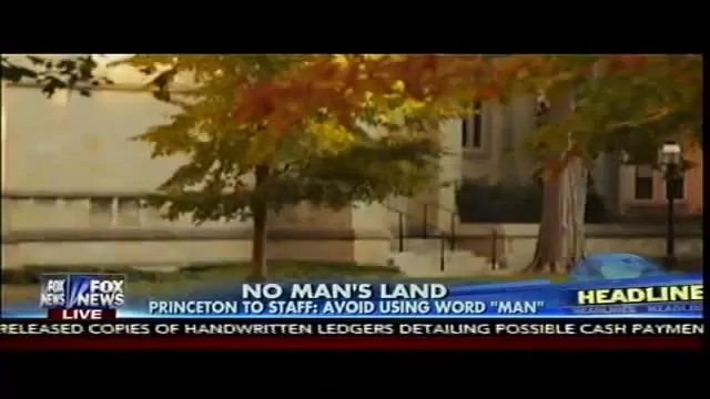 No Man's Land - Princeton PC Police Ban Word 'Man'