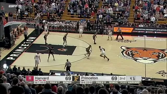 Princeton beats Harvard with one second left