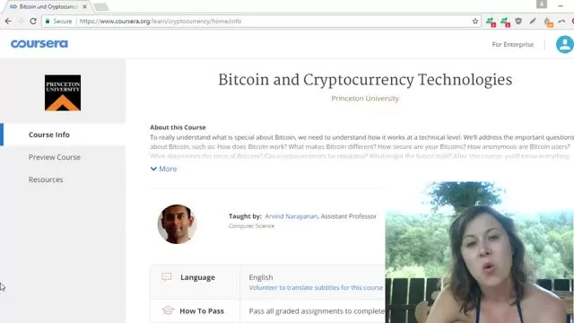 Princeton Course on Cryptocurrency (BitCoin, etc.)