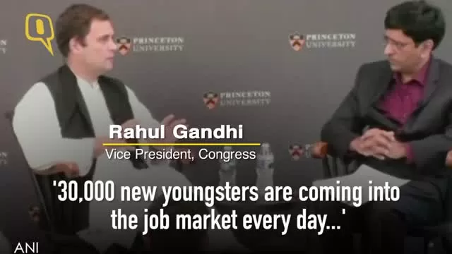 Unemployment India/Trump to Power: Rahul Gandhi at Princeton