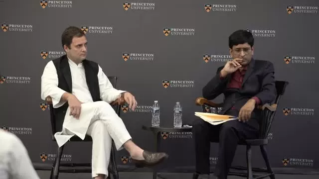India VP Rahul Gandhi in conversation at Princeton University