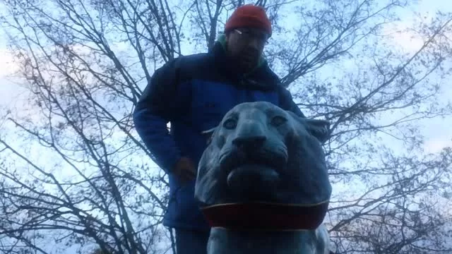 THE PALMER SQUARE TIGER GETS HIS BOW ON! Meet the man who dresses the Tiger for the Holidays every year.