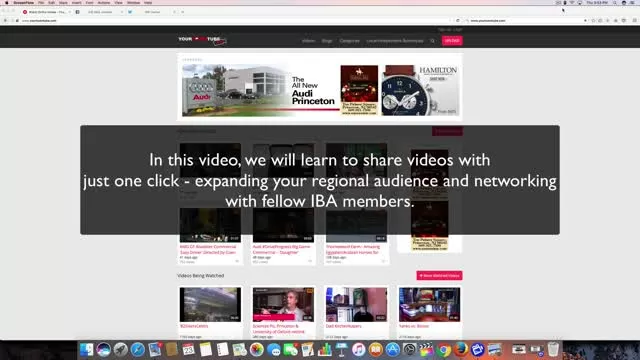 One-click viral share your videos on YourTownTube