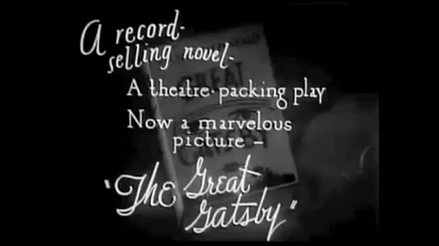 The Great Gatsby (1926) ONLY SURVIVING FOOTAGE F. Scott Fitzgerald Princetonr