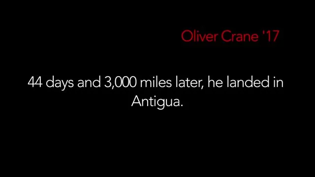 Oliver Crane Peddie School '17 solo across the Atlantic Ocean