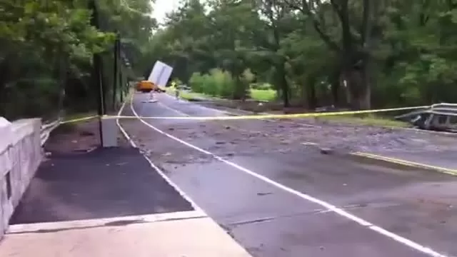 Stony Brook - Irene 2011 Princeton flooding, car in the woods