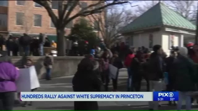 Large counter-protest in Princeton after white supremacist rally hoax
