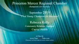 Rebecca Kelly Champion for Business Princeton Mercer Chamber