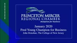 Champion for Business John Donahue TCNJ