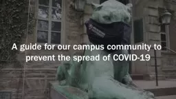 The Princeton Playbook Covid-19: Prepare. Protect. Participate. Persist.