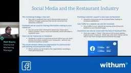Restaurant Revitalization - Leveraging Social Media Platform