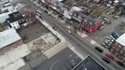 Trenton NJ Downtown Aerial Flight Federal Court House Capital Buildings