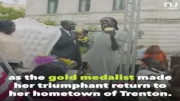 Gold medalist Athing Mu honored with huge parade in NJ Hometown
