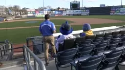 Trenton Thunder. Boomer & Cloudman Kicking Back in Riverview Seats