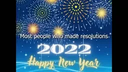 Where are you on your New Year's Resolutions.