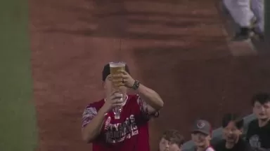 Amazing Tyler Balances a Beer  Trenton Thunder