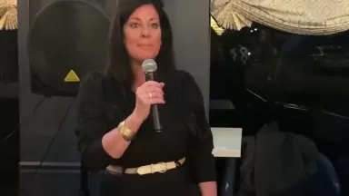 DFSCNJ CEO, Melissa Tenzer speaks at The Lobby Club