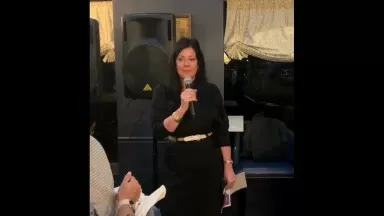 Dress for Success DFSCNJ CEO, Melissa Tenzer speaks at The Lobby Club