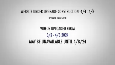WEBSITE IN UPGRADE MIGRATION, SOME VIDEOS MAY BE UNAVAILABLE UNTIL 4/8