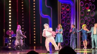 The Heart of Rock and Roll Musical Broadway (Huey Lewis Lawrenceville School) Curtain Call Bows   JonesTheatre NYC   426