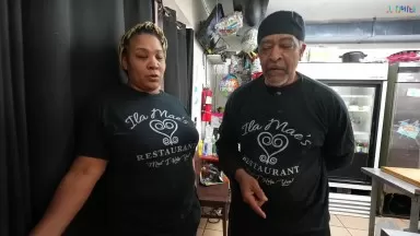 Ila Maes Soul Food Restaurant in Trenton, NJ   Fish sandwiches and Top Tier Wings