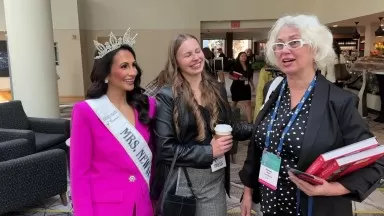 Elisabeta Dinca VP, Northfield Bank Princeton w/Mrs. New Jersey at NJ Conference for Women Video by YourTowntube
