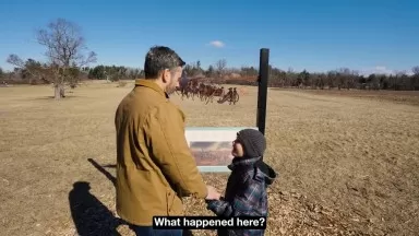 NJDEP  Battle Window at Princeton Battlefield State Park