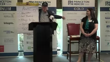 Mike Keeler RevolutionNJ and Ashley Abruzzo Crossroads of the American Revolution @Princeton Chamber video YourTownTube