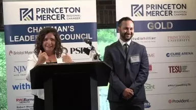 Princeton Chamber Sept Speaker Christine Guhl Sadovy and Henry Gajda, NJBPU