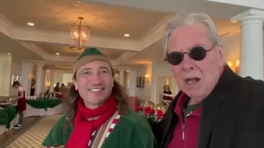 PETER GABI CHRISTMAS VIDEO WITH ELF IN SNOW GET WIRED 4 SUCCESS