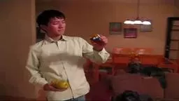 Macky, Princeton Student, Solves  Rubik's Cube While Juggling