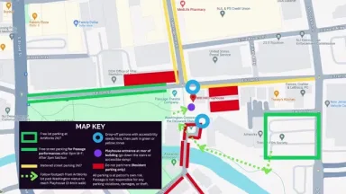 Parking @Passage Theatre, including map!