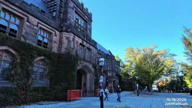 Princeton University one of the most exclusive and historic intellectual hubs in the world! Autumn walk.