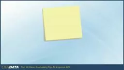 10 Tips for Better Small Business Direct Marketing.