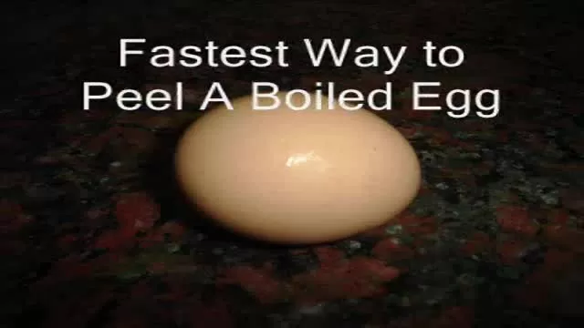 Fastest Way to Peel a Boiled Egg.