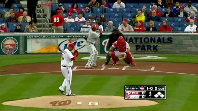 Phillies, Werth Collide, Nationals Beat Philies.