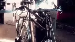 Bicycle-powered pump delivers water to remote areas.