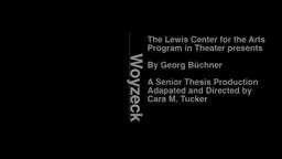 Student Work: 'Woyzeck' Princeton University