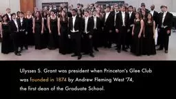 Princeton's Glee Club