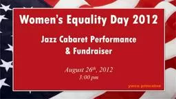 YWCA JazzBenefit Jazz Benefit - Women's Equality Day2012YWCA