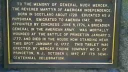 Princeton Battlefield General Mercer at the Battle of Princeton