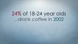Coffee and Teens Moderation is the word.