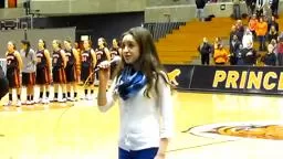 Jenna Venturi National Anthem Princeton Women's B-Ball