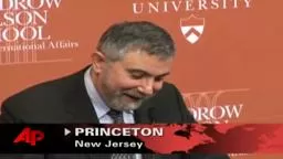 Nobel Prize 2008 Paul Krugman Princeton University professor