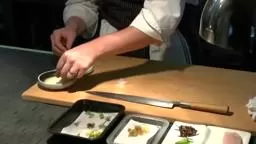 elements plating Chef Mike prepares a unique delicious entree