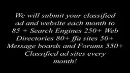 Classified Ad Posting Service- Your Ad Posted on 500,000 Sit